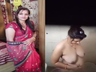 Hindi mom bathing caught by horny son to have incest sex