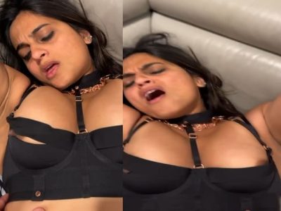 Indian wife in lingerie moaning with husband fucking