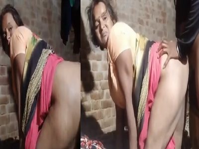 Village mature aunty ass fucking from behind by lover