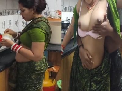 Houswife in kitchen sex with husband in desi HD porn