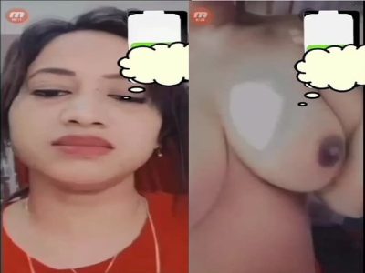 Dark nipples girlfriend video call nude show viral MMS