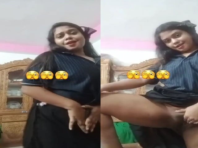 Bengali girl striptease dancing and nude pussy rubbing