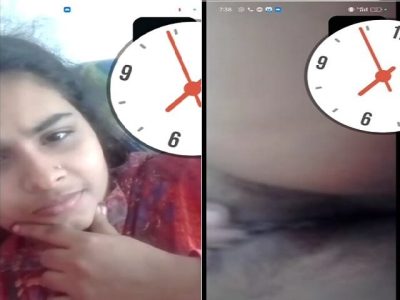 Mast boobs and pussy showing wife on video call