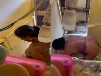 Mature big ass mom ready to take naked bath