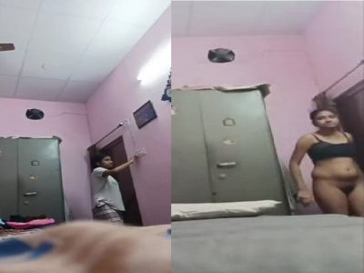 Sister changing dress caught on camera by brother