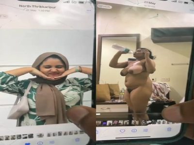 Mallu Muslim girl with big boobs standing nude