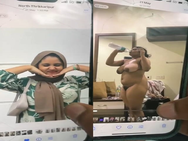 Mallu Muslim girl with big boobs standing nude