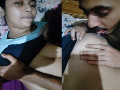 Girlfriend nipple licking by boyfriend before sex
