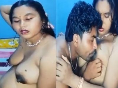 Pregnant wife blowjob and her boobs sucking viral HD MMS