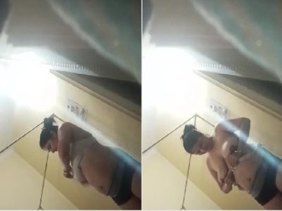 Mom wearing bra after showing her big boobs