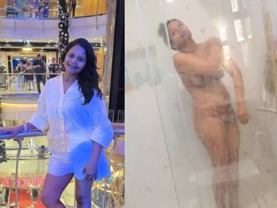 Desi girl under shower naked bath caught on camera