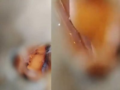 Neighbor aunty boobs showing during bath caught on keyhole