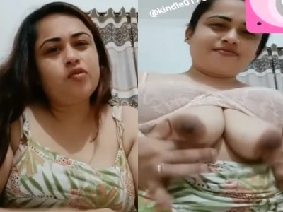 Chubby lady dancing and showing nude long boobs