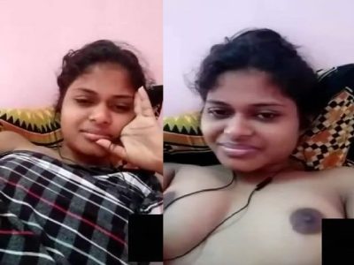 College girlfriend showing boobs on video call