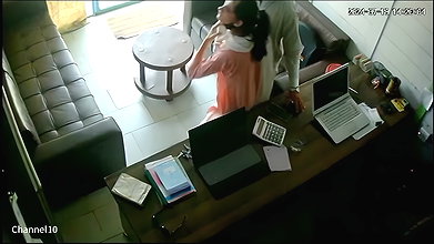Fucking in office, recorded in cctv