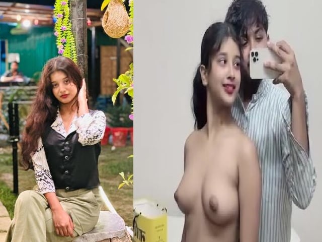 Cute girlfriend topless foreplay with boyfriend MMS