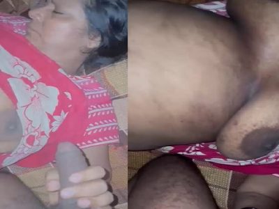 Desi bhabi in nighty gives handjob to husband brother