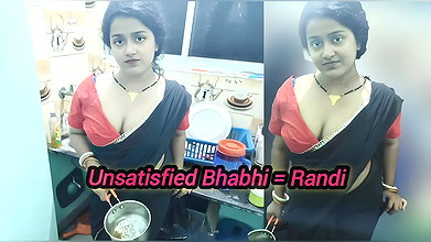 Unsatisfied Horny Bhabhi fucks her brother-in-law while talking dirty in Hindi in Black saree
