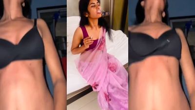 Nude Indian lady smokes and rides on lover’s dick