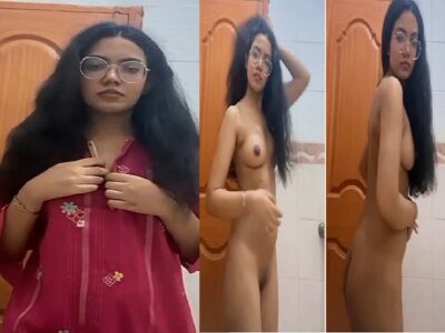 Sexy ass Chasmish girl viral xxx nude after stripping dress