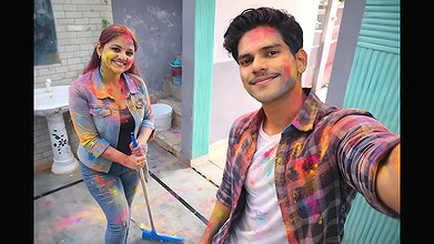 Newly Wed Indian Woman Shares Holi Special Hot Video