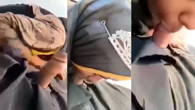 Pakistani sex MMS of a hijabi girl sucking a dick outdoors