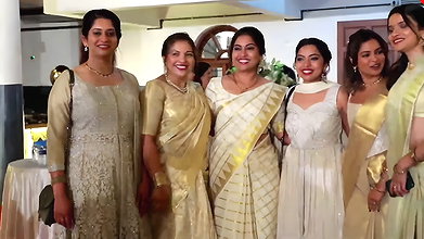 Hopt Sexy Malayali Girl and Aunty Deep Navel in White Costumes My Desi