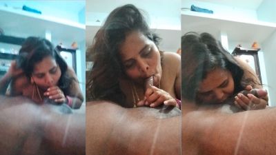 Lady gives a Tamil blowjob to her husband’s big brother