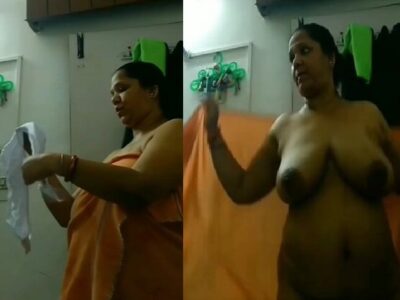Tanker mom dress change showing nude body after bath
