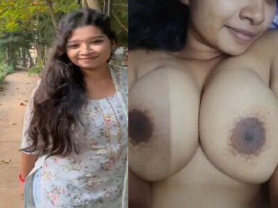 Massive tits Indian GF topless video making selfie